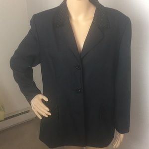 Vintage AfterDark beaded jacket/blouse.   12
